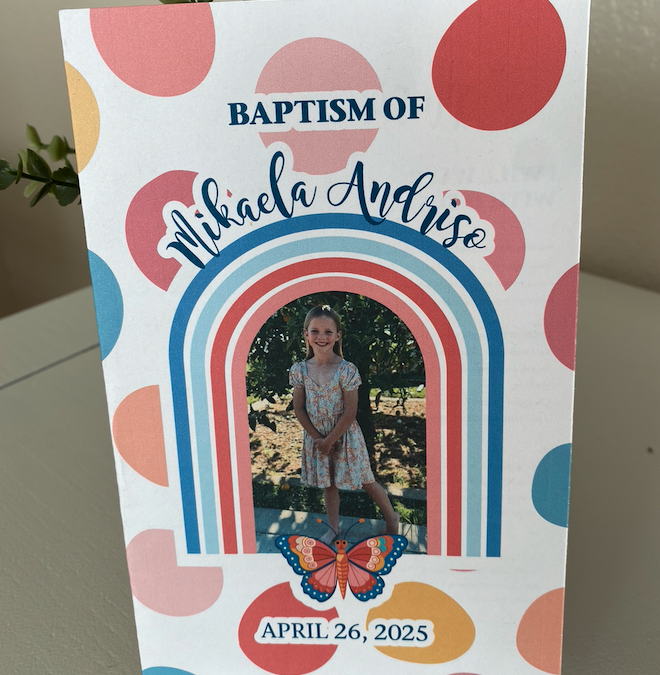 Baptism Program – Mikaela